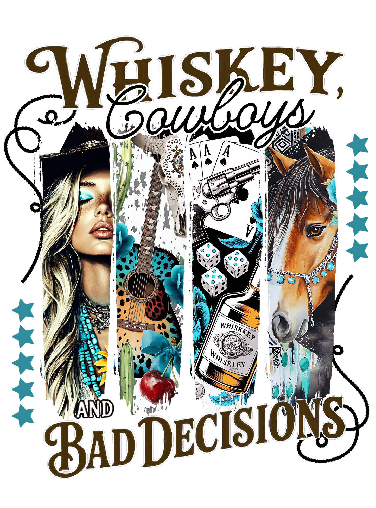 Whiskey Cowboys and Bad Decisions Tee