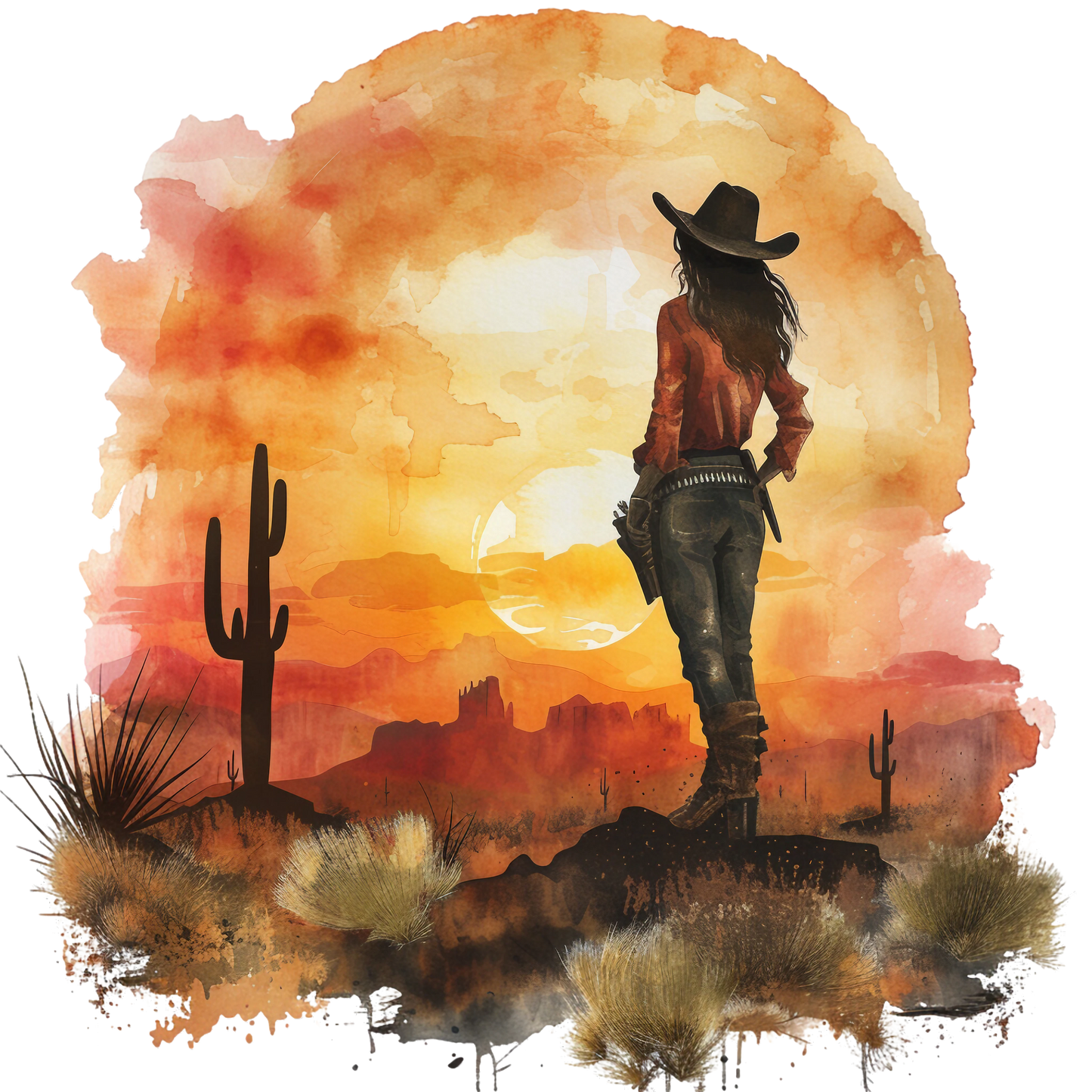 Sunset Cowgirl 003