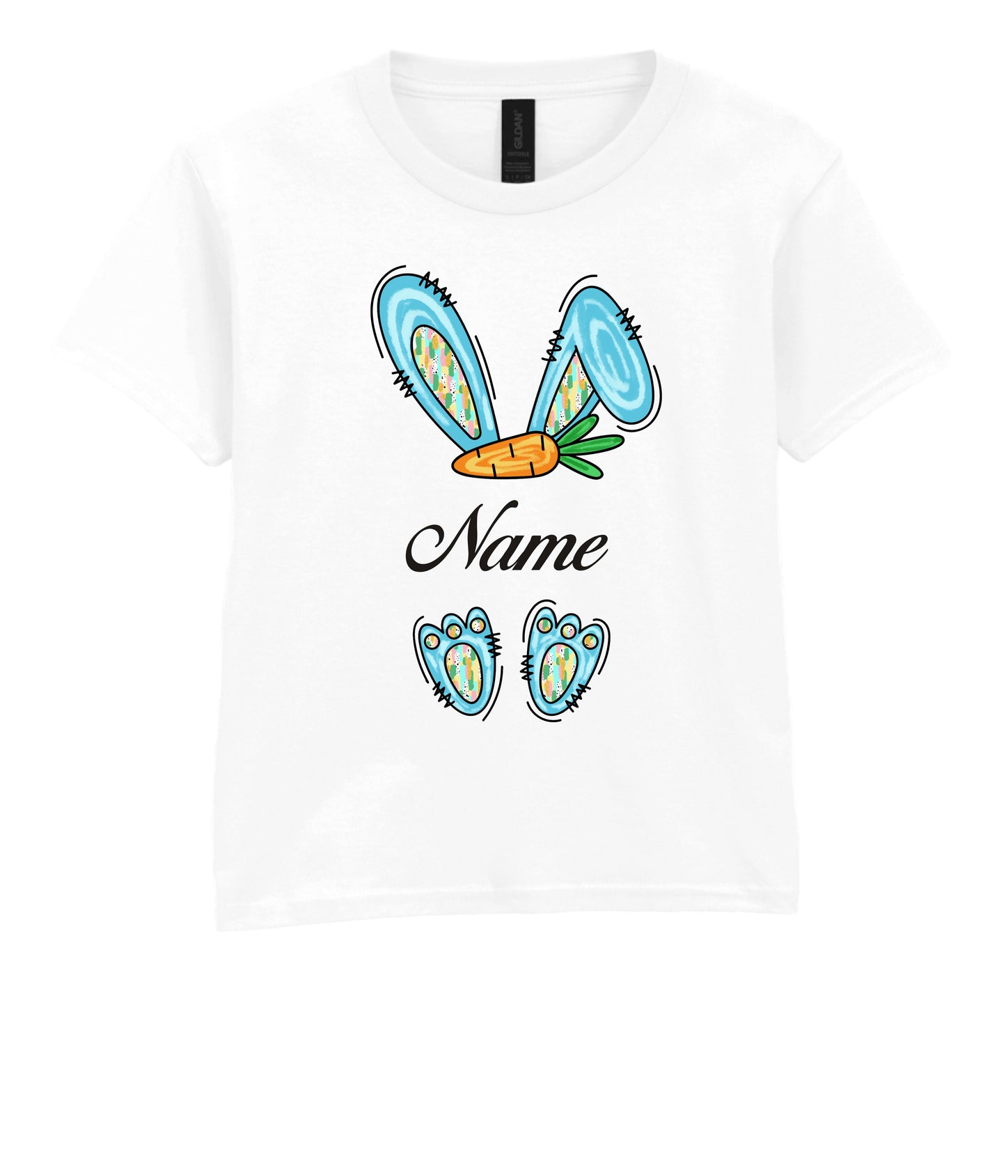 Easter bunny custom name blue - Kids t-shirt