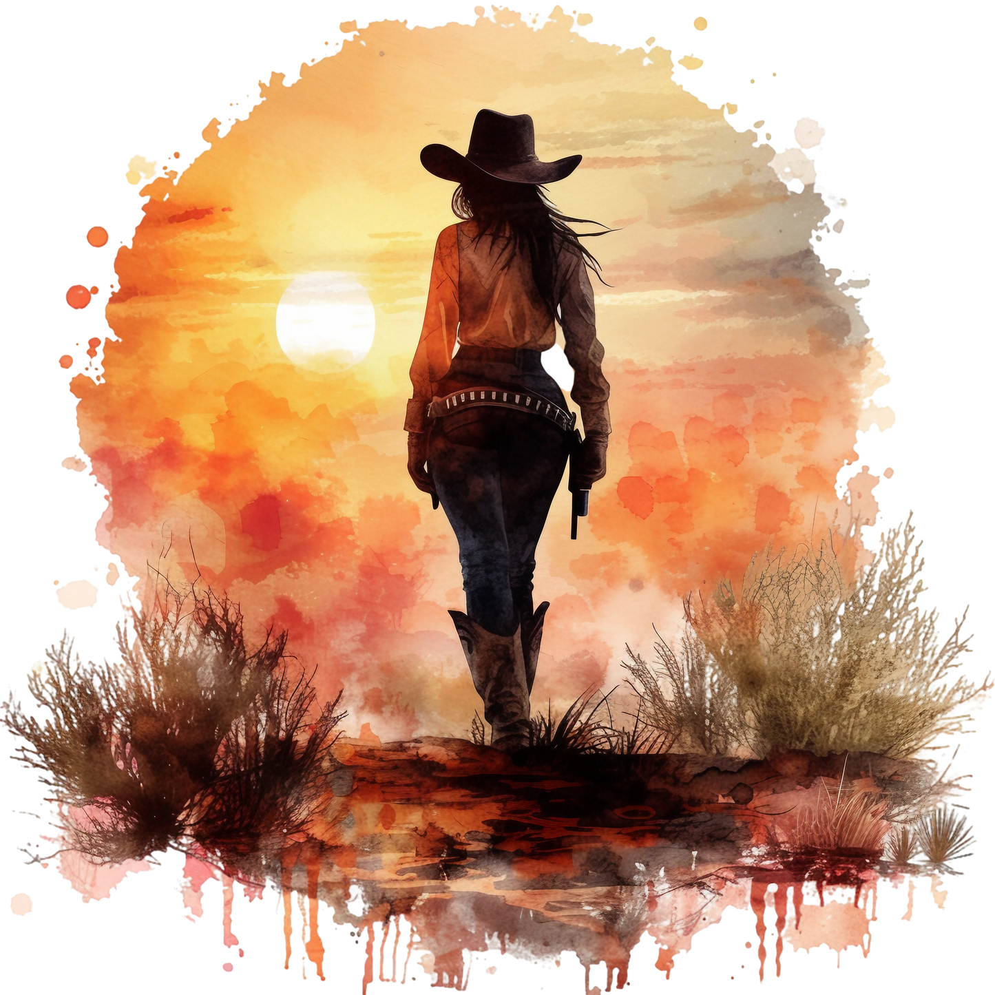 Sunset Cowgirl 002