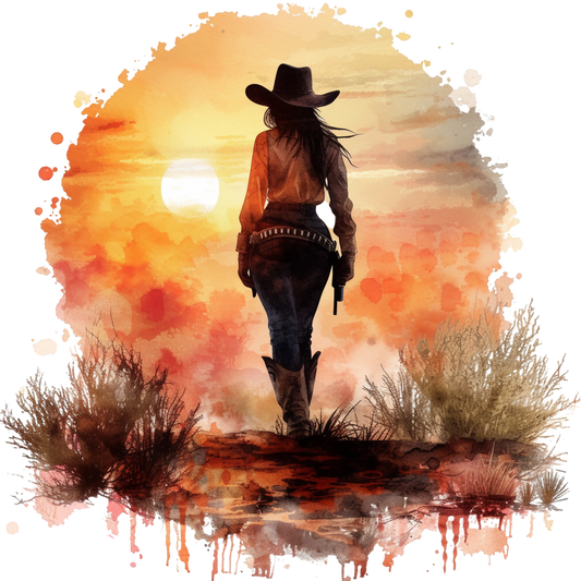 Sunset Cowgirl 002