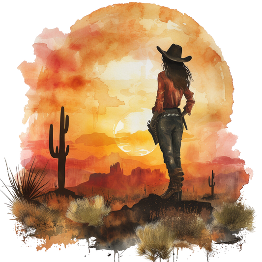 Sunset Cowgirl 003