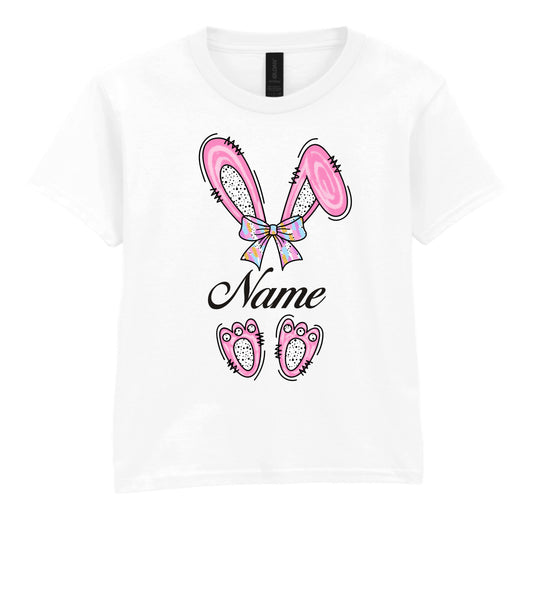 Easter bunny custom name pink - Kids t-shirt