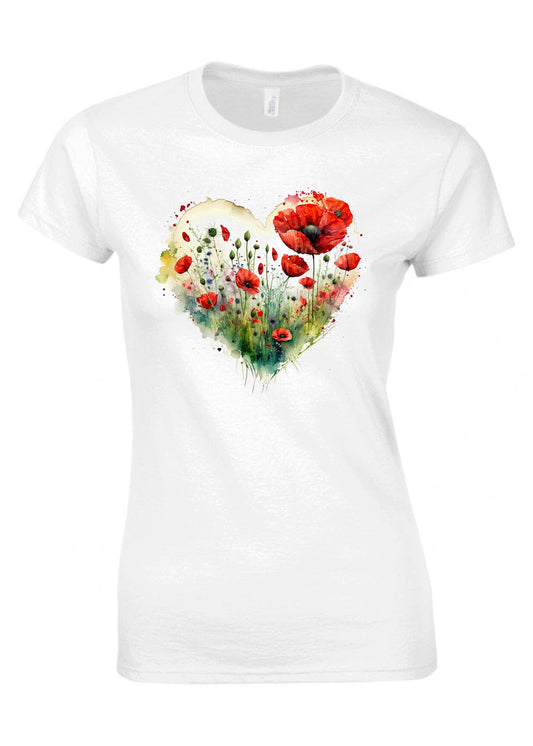 Poppy Heart tee