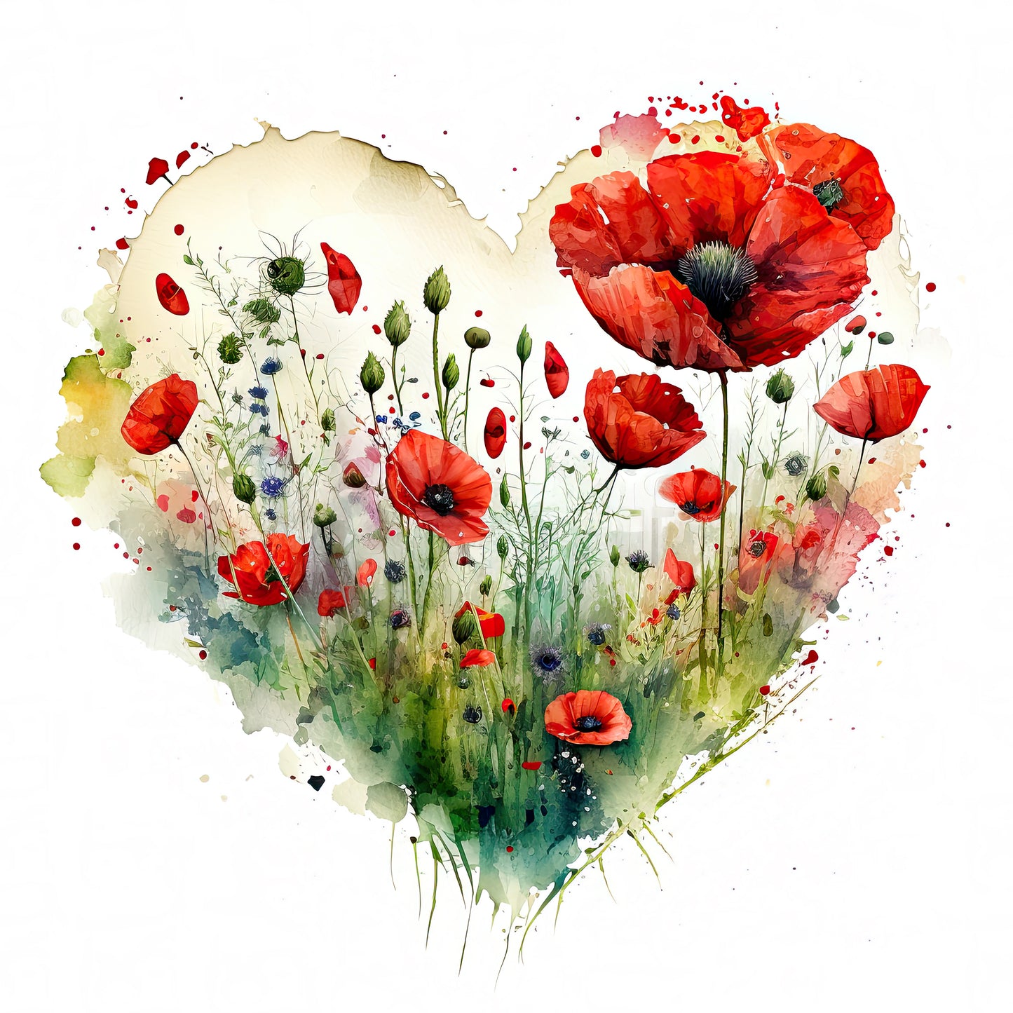 Poppy Heart tee