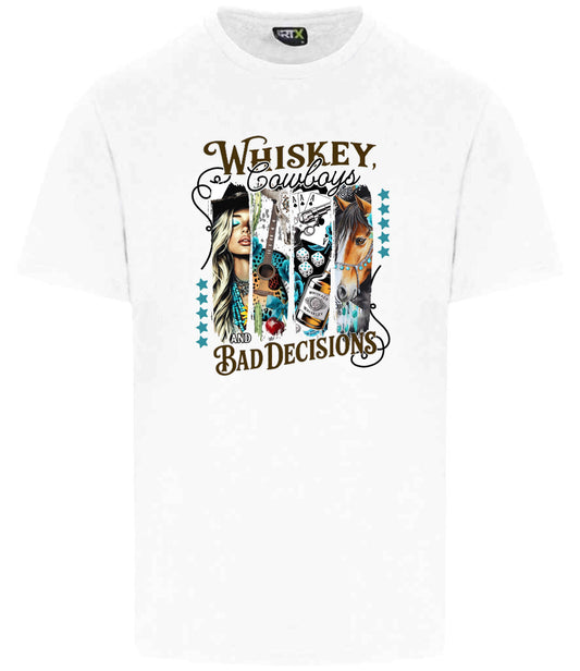 Whiskey Cowboys and Bad Decisions Tee
